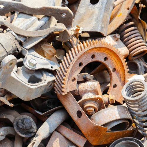 Scrap-metal-containing-iron-ready-to-be-recycled